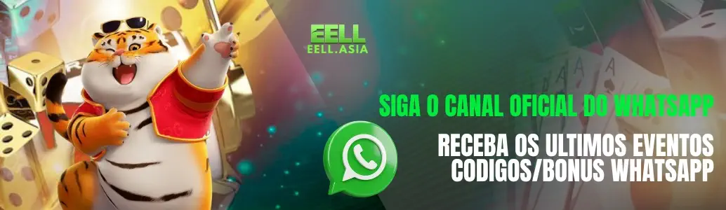 EELL cassino promoções oficiais WhatsApp e Telegram com tigre mascote
